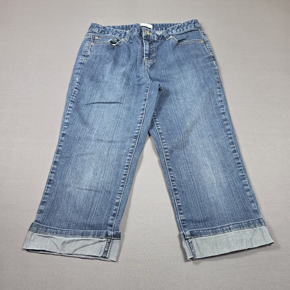 Chrisropher & Banks Cuffed Capri Jeans Women's Size 6 Mid Rise Medium Wash